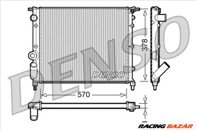 DENSO drm23013 Motorvízhűtő - RENAULT