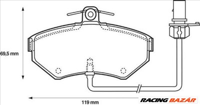 JURID 573006j Fékbetét - AUDI, VOLKSWAGEN, SEAT