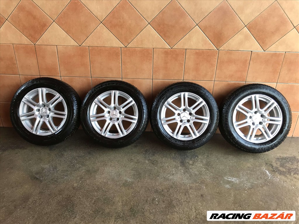  MERCEDES 16" ALUFELNI 5X112 TÉLI 205/60R16 GUMIVAL OLCSÓN!!!! 1. kép