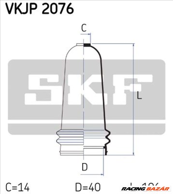 SKF VKJP 2076 Kormánymű gumiharang készlet - CITROEN, PEUGEOT