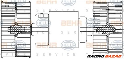 HELLA 8EW 351 029-041 Utastér-ventillátor - RENAULT, PORSCHE, TOYOTA, FIAT, AUDI, BMW, OPEL