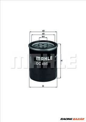 MAHLE ORIGINAL oc495 Olajszűrő - SMART, MITSUBISHI
