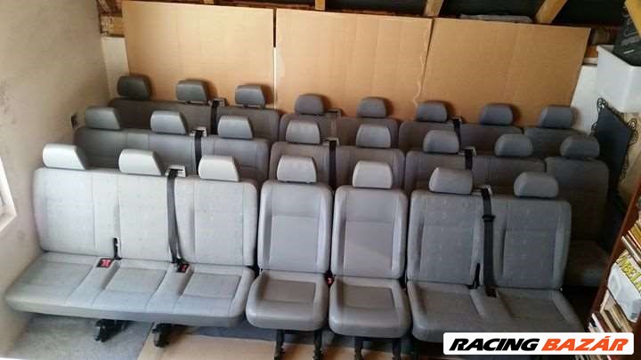 VW Transporter T5 T6 Caravelle Multivan ülés üléssor szék biztonsági öv stb 2. kép