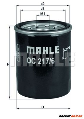 MAHLE ORIGINAL oc2176 Olajszűrő - SUZUKI, FIAT