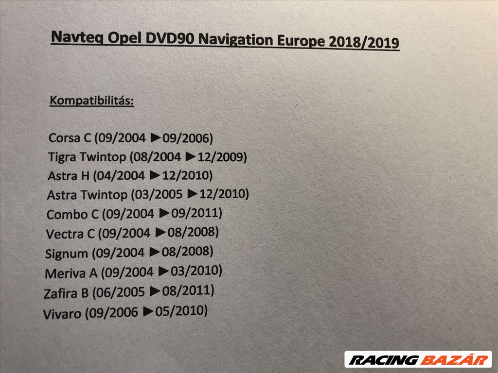 Opel DVD90 navigáció frissítés 2018/2019 4. kép