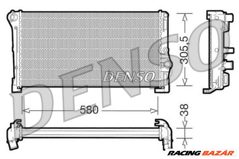 DENSO drm13010 Motorvízhűtő - FIAT, LANCIA 1. kép