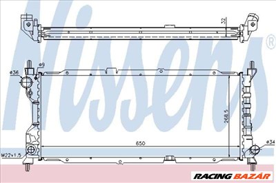 NISSENS 63286A Motorvízhűtő - OPEL, VAUXHALL, CHEVROLET