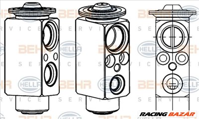 HELLA 8UW 351 234-601 Klíma expanziós szelep - OPEL, VAUXHALL