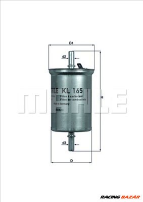 MAHLE ORIGINAL kl165 Üzemanyagszűrő - SMART