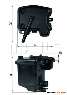 MAHLE ORIGINAL kl431d Üzemanyagszűrő - FORD, PEUGEOT, CITROEN, MAZDA, VOLVO, SUZUKI, FIAT