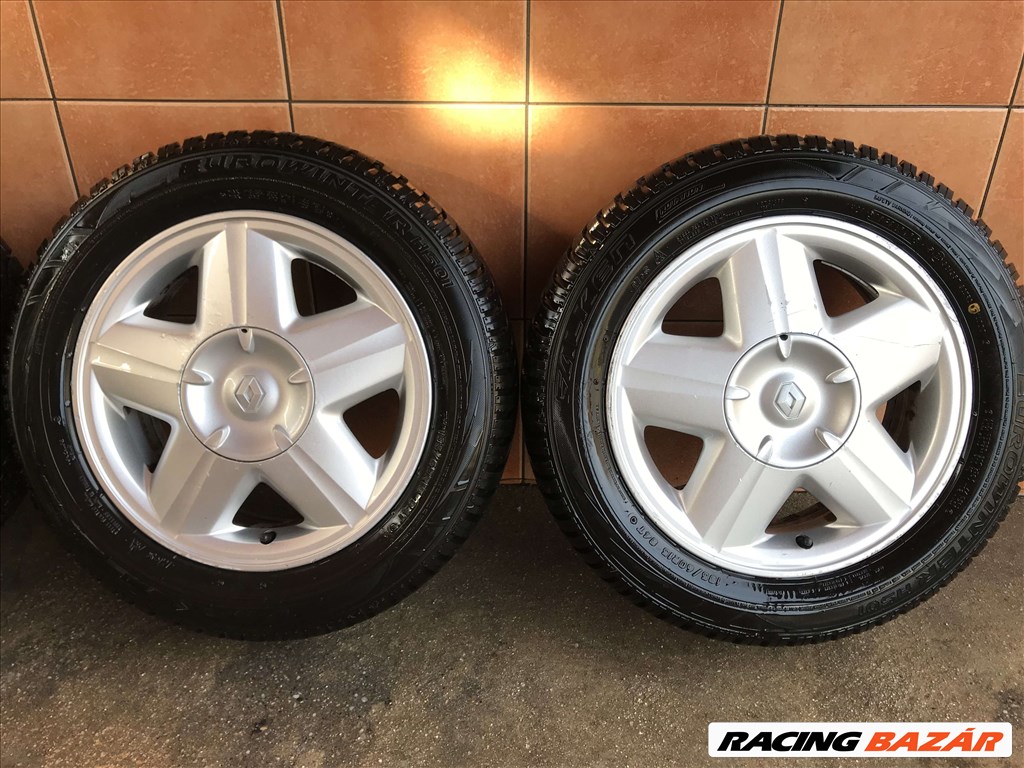 RENAUT CLIO 15" ALUFELNI 4X100 TÉLI 185/60R15 GUMIVAL OLCSÓN!!! 3. kép