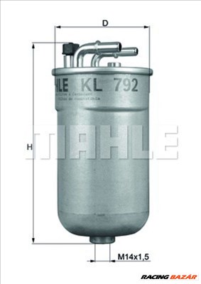 MAHLE ORIGINAL kl792 Üzemanyagszűrő - VAUXHALL, OPEL