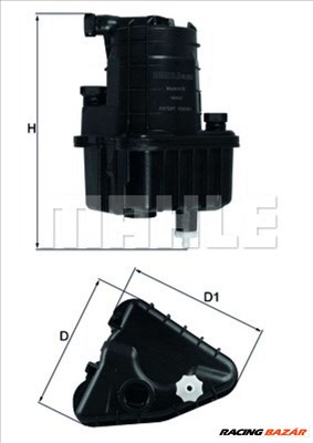 MAHLE ORIGINAL kl832d Üzemanyagszűrő - RENAULT
