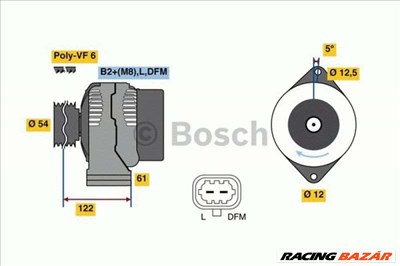 BOSCH 0 986 080 380 Generátor - OPEL, VAUXHALL, SAAB