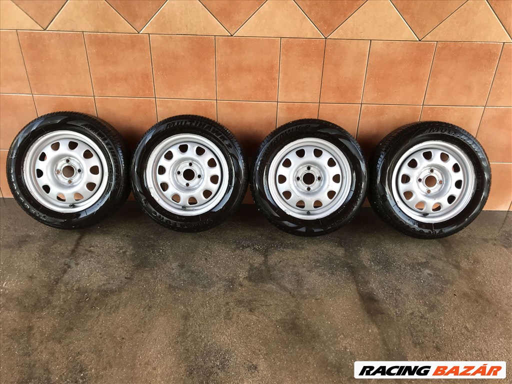  VW 14" LEMEZFELNI 4X100 NYÁRI 185/60R14 GUMIVAL OLCSÓN!!!! 1. kép