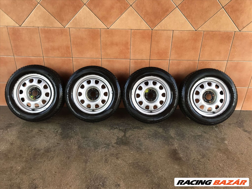  VW 14" LEMEZFELNI 4X100 NYÁRI ÚJSZERŰ 185/60R14 GUMIVAL OLCSÓN!!! 1. kép