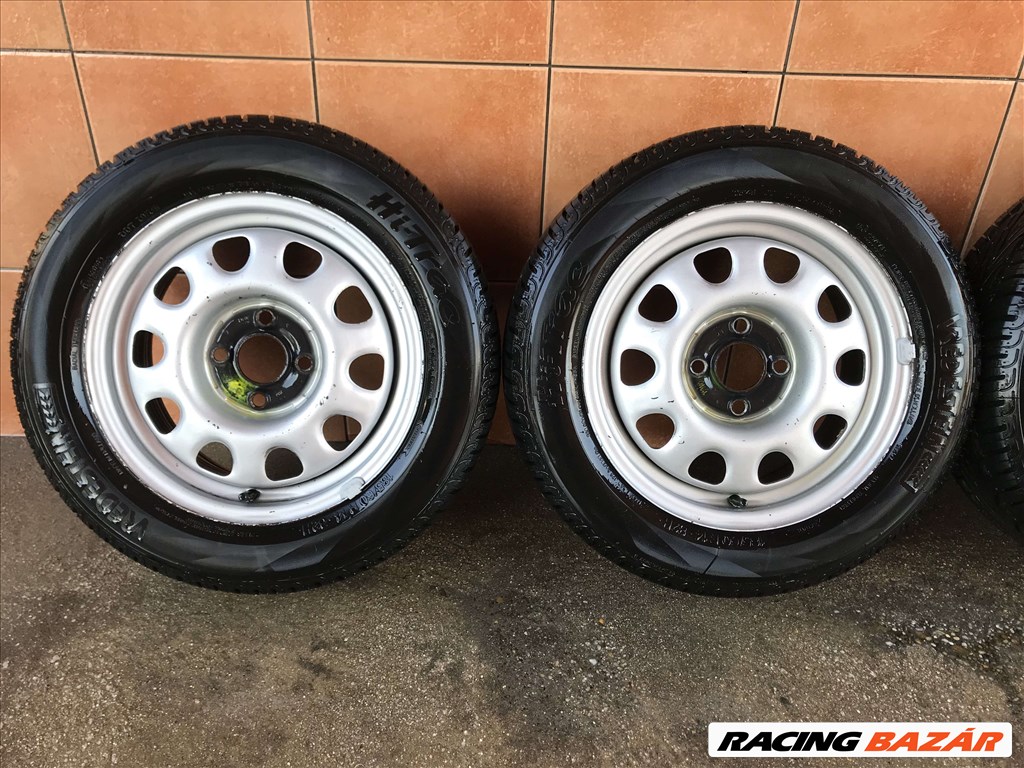  VW 14" LEMEZFELNI 4X100 NYÁRI ÚJSZERŰ 185/60R14 GUMIVAL OLCSÓN!!! 2. kép