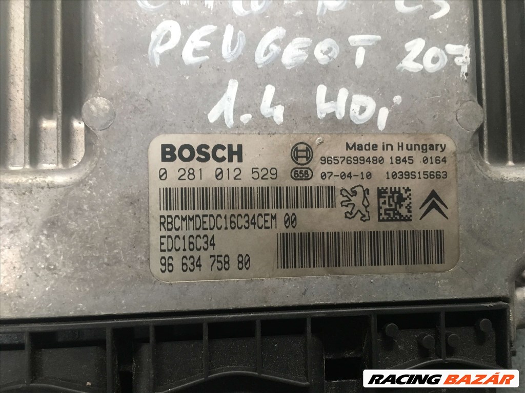Peugeot 207 1.4 HDI motorvezérlő 0281012529 2. kép
