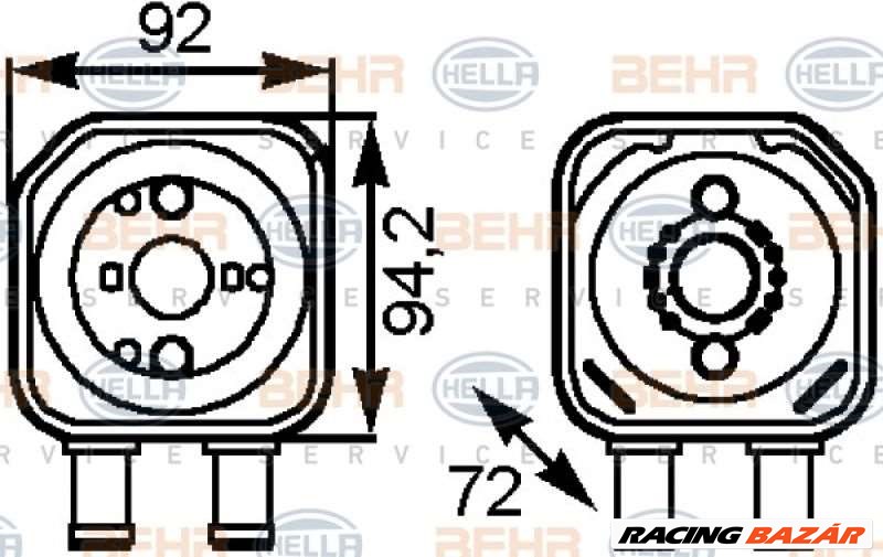 HELLA 8MO 376 778-041 Olaj hűtő - VOLKSWAGEN, AUDI, SEAT, SKODA 1. kép