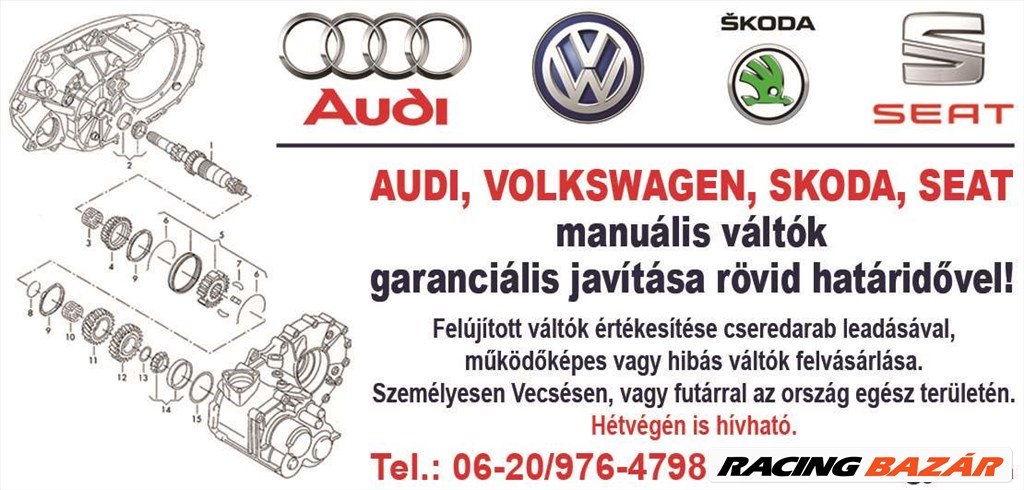 Audi, Volkswagen, Skoda, Seat bontott és felújított váltók garanciával 2. kép