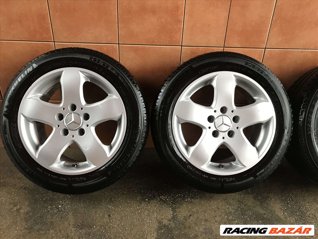  MERCEDES 16" ALUFELNI 5X112 NYÁRI 205/55R16 GUMIVAL OLCSÓN!!!! 2. kép