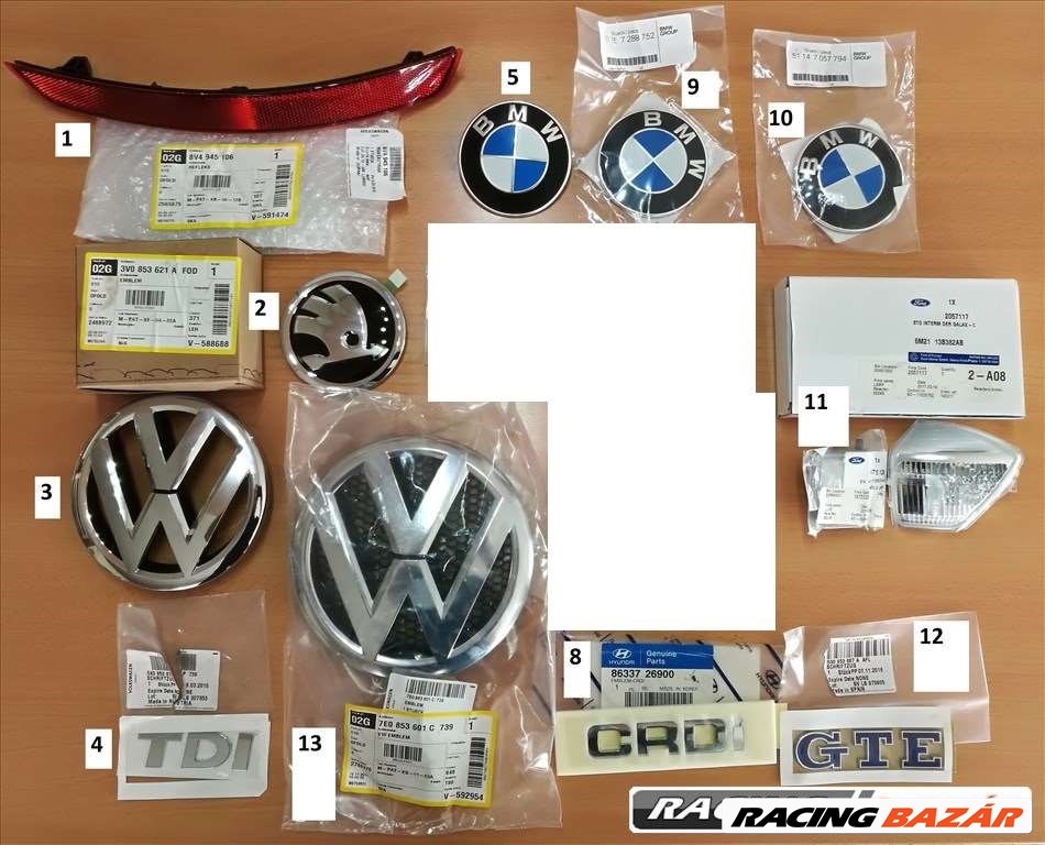 Autó embléma,prizma VW, BMW, SKODA,HUNDAI, FORD, 1. kép