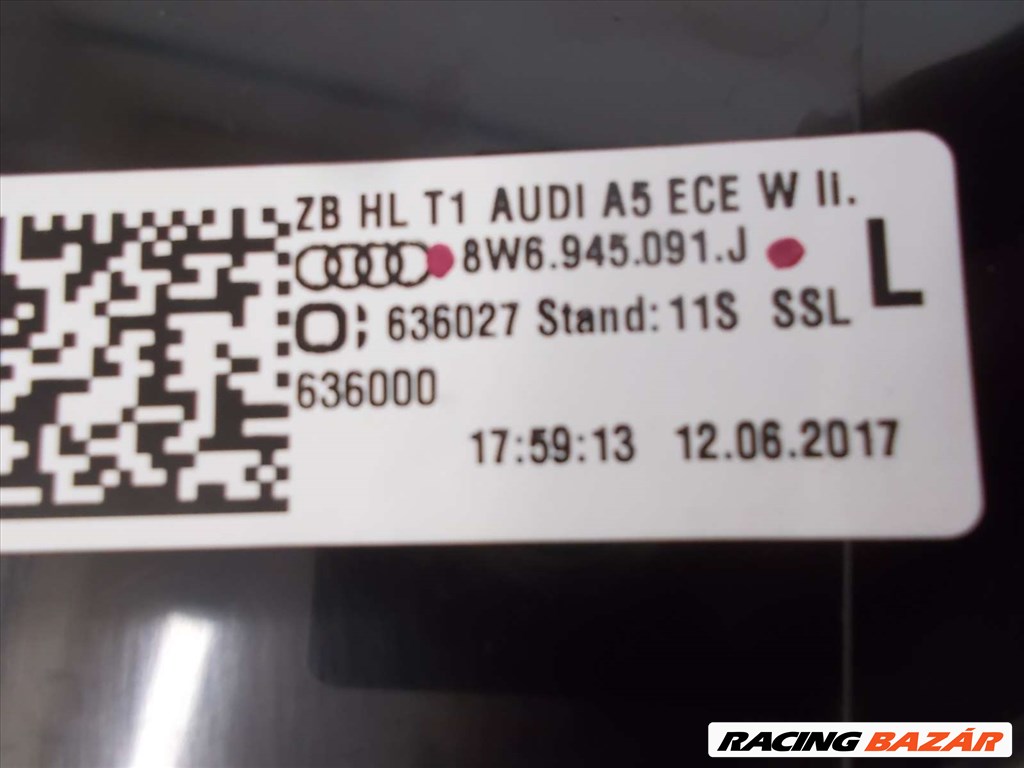 AUDI A5 bal hátsó külső LED lámpa 2017-2019 8W6945091J 5. kép