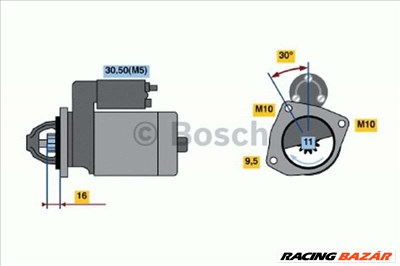 BOSCH 0 986 022 131 Önindító - FORD, MAZDA, VOLVO