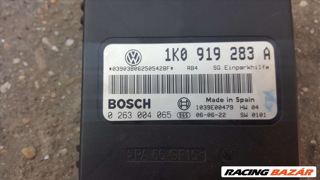 Volkswagen Golf 5, Jetta tolató radar, parkoló szenzor elektronika eladó! 1K0919283A 2. kép