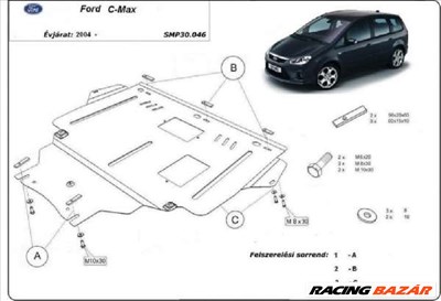 Ford C-Max 2004- motorvédő lemez