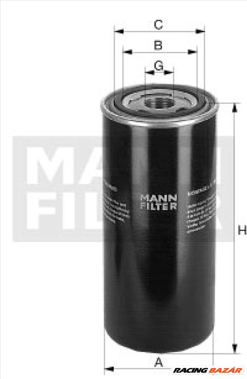 MANN-FILTER W1374/7 Olajszűrő - FIAT, MERCEDES-BENZ 1. kép