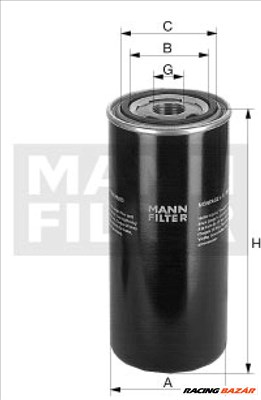 MANN-FILTER W1374/7 Olajszűrő - FIAT, MERCEDES-BENZ