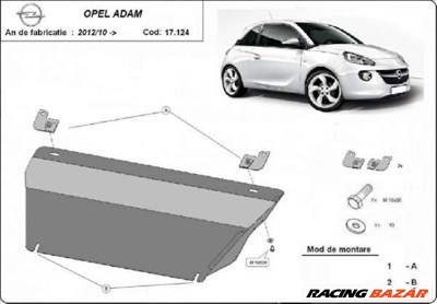 Opel Adam motorvédő lemez 