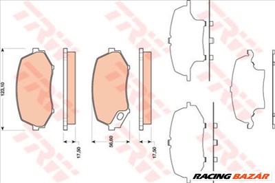 TRW GDB3486 Fékbetét - TALBOT, VOLKSWAGEN, TOYOTA