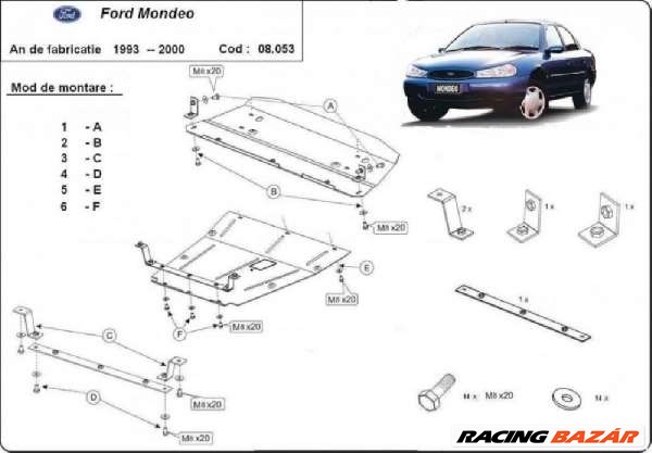Ford Mondeo 1993- motorvédő lemez 1. kép