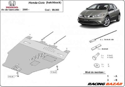 Honda Civic 2005- motorvédő lemez