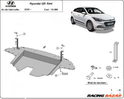 Hyundai i20 2015- motorvédő lemez 