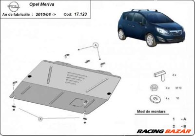 Opel Meriva -B- 2010- motorvédő lemez