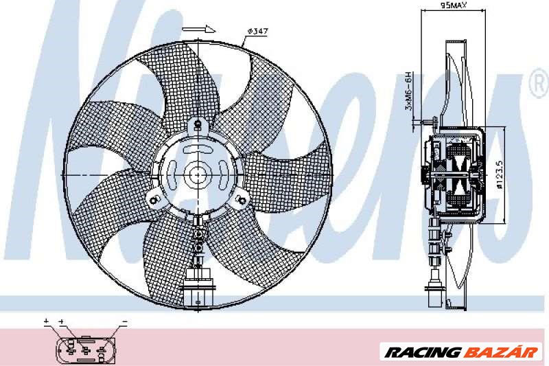 NISSENS 85543 Hűtőventillátor - VOLKSWAGEN, SEAT, SKODA 1. kép