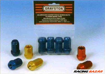Grayston könnyűfém kerékanya M12x1.5 - zárt (kék) 1. kép