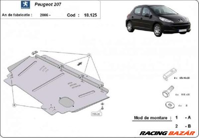 Peugeot 207 2006- motorvédő lemez