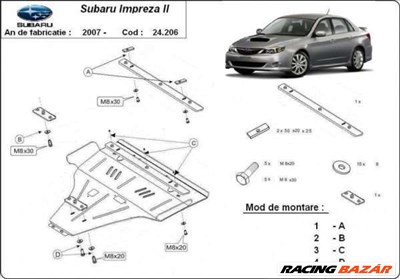 Subaru Impreza 2007- motorvédő lemez