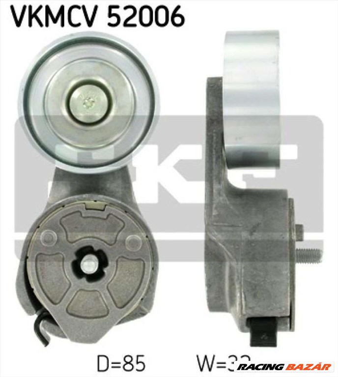 SKF VKMCV 52006 Generátor/klíma szíj feszítőgörgő - FORD, BMW, VOLKSWAGEN, OPEL, TALBOT, DACIA, ALFA ROMEO 1. kép