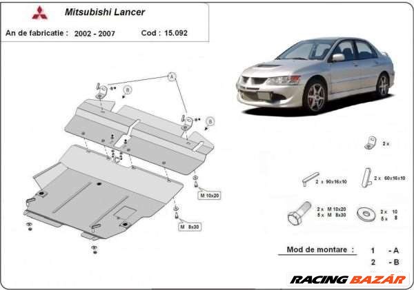 Mitsubishi Lancer 2002-2007 motorvédő lemez 1. kép