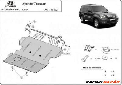 Hyundai Terracan 2001- motorvédő lemez