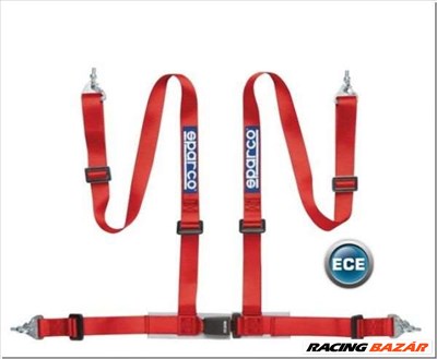 Sparco Sport négypontos biztonsági öv ECE (piros/kék/fekete/ezüst)