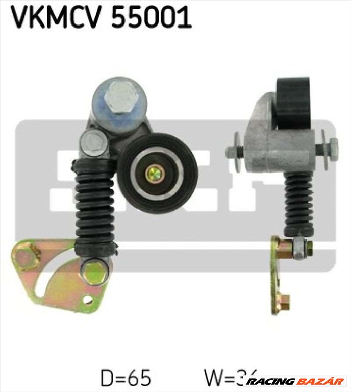 SKF VKMCV 55001 Generátor/klíma szíj feszítőgörgő - AUDI, FORD, FIAT, VOLKSWAGEN, NISSAN, CHEVROLET, VOLVO 1. kép