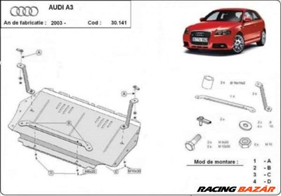 Audi A3 8P motorvédő lemez  
