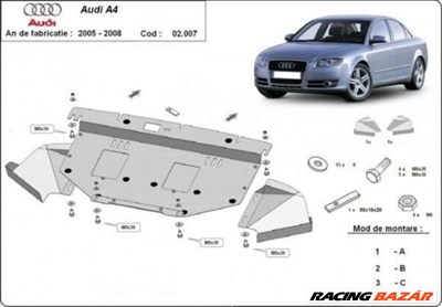Audi A4 B7 motorvédő lemez