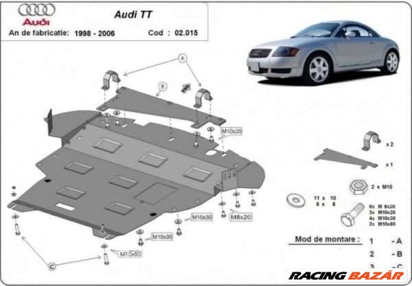 Audi TT motorvédő lemez 1998-2006  1. kép